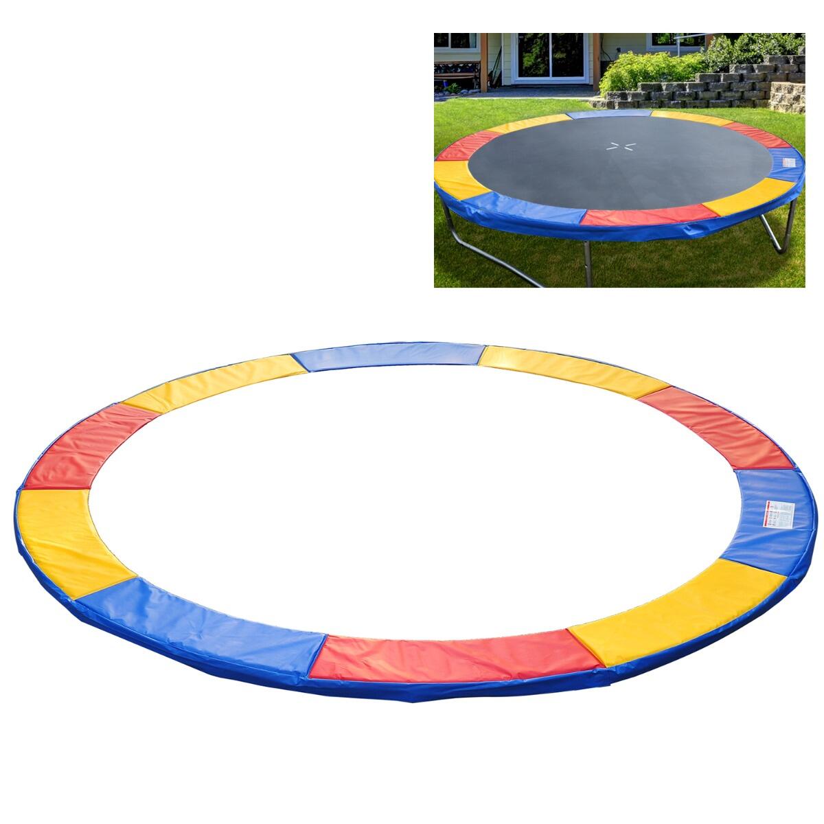 HOMCOM Copertura di Protezione per Trampolino Elastico Rosso Giallo e Blu Ø244cm 4/5