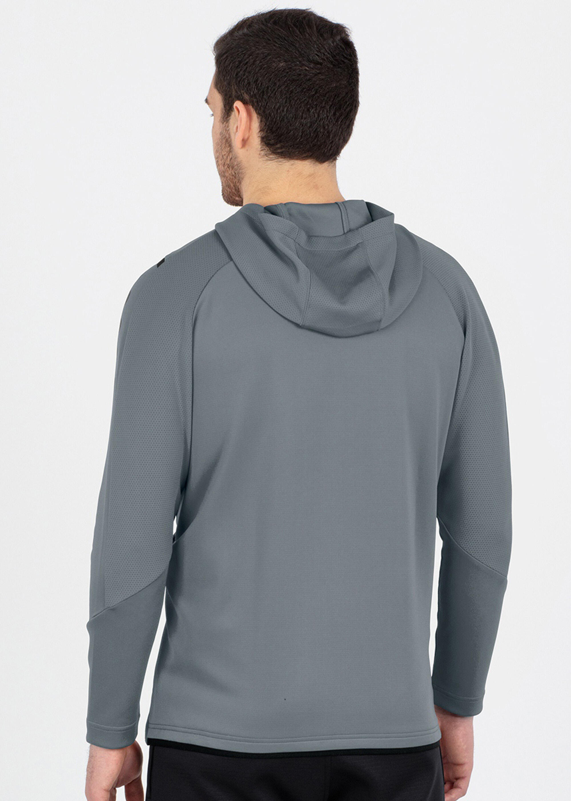 Veste à capuche JAKO Challenge grise en polyester, zippée 6/6