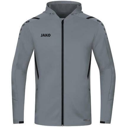Veste zippée à capuche JAKO Challenge gris polyester