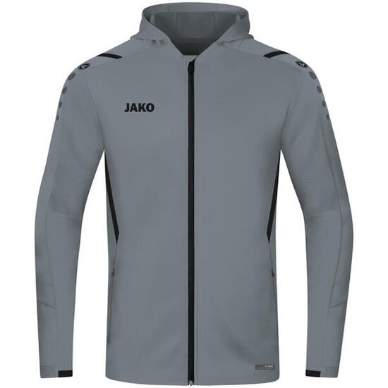 Veste zippée à capuche JAKO Challenge gris polyester