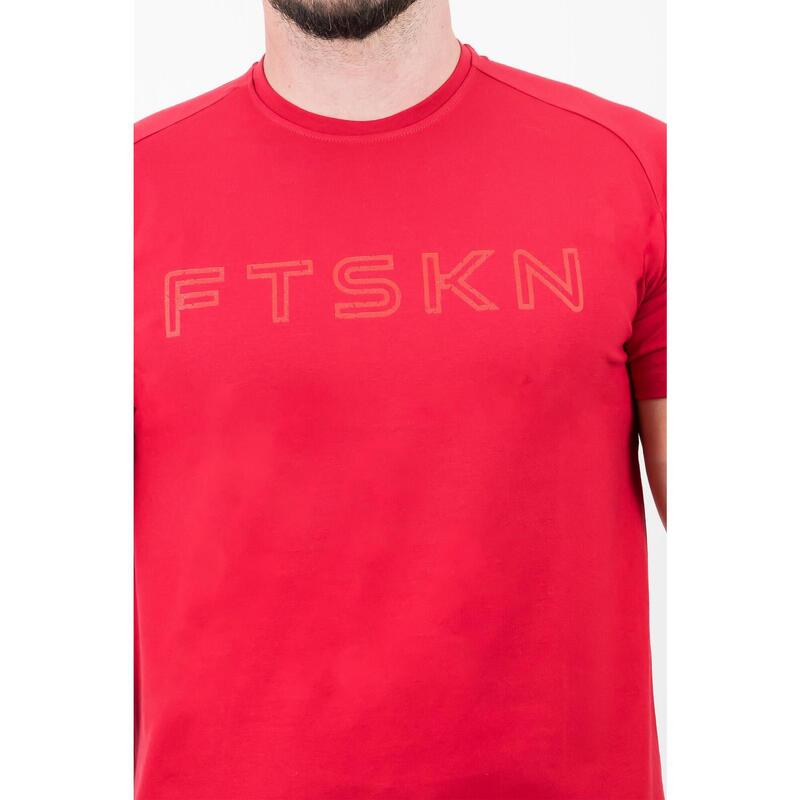 Tricou Fitskin Masculin Bumbac FTSKN Rosu