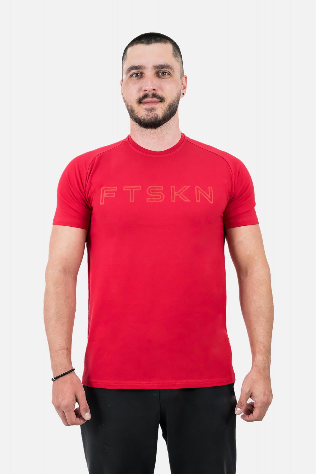 Tricou Fitskin Masculin Bumbac FTSKN Rosu