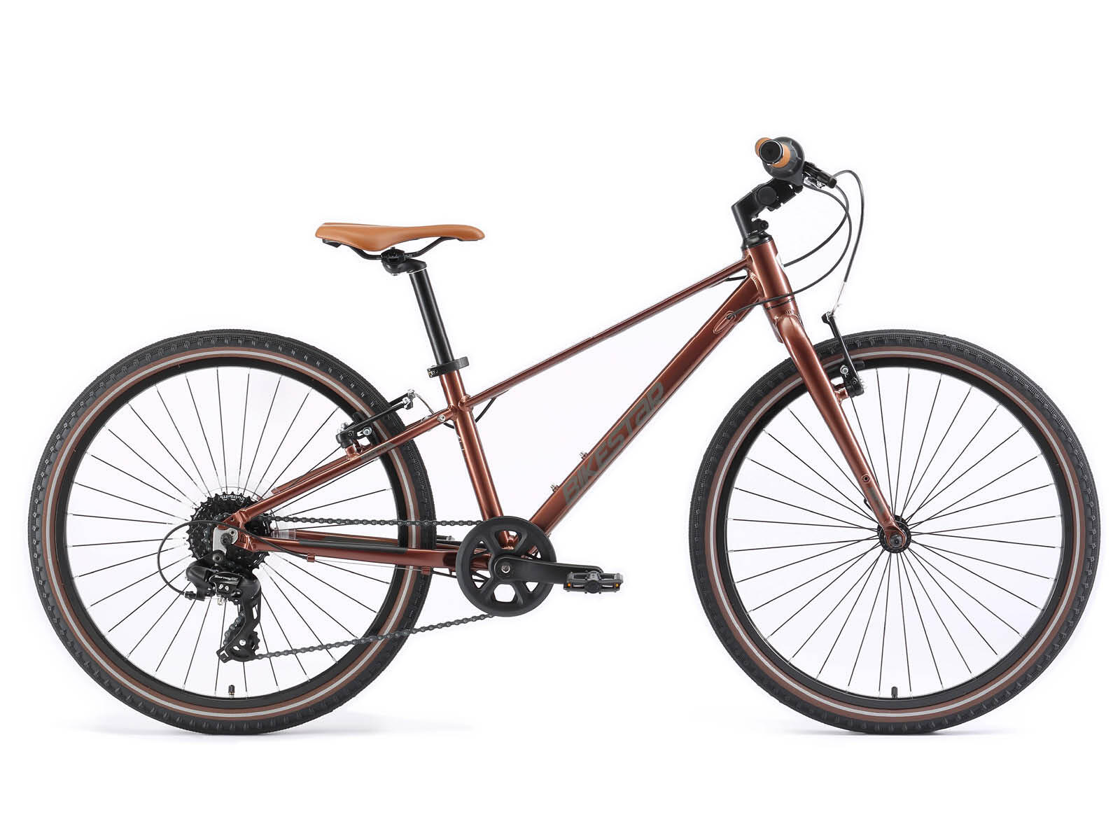 BIKESTAR Bikestar Jugend Fahrrad leicht 24 Zoll 8 Gang Kupfer