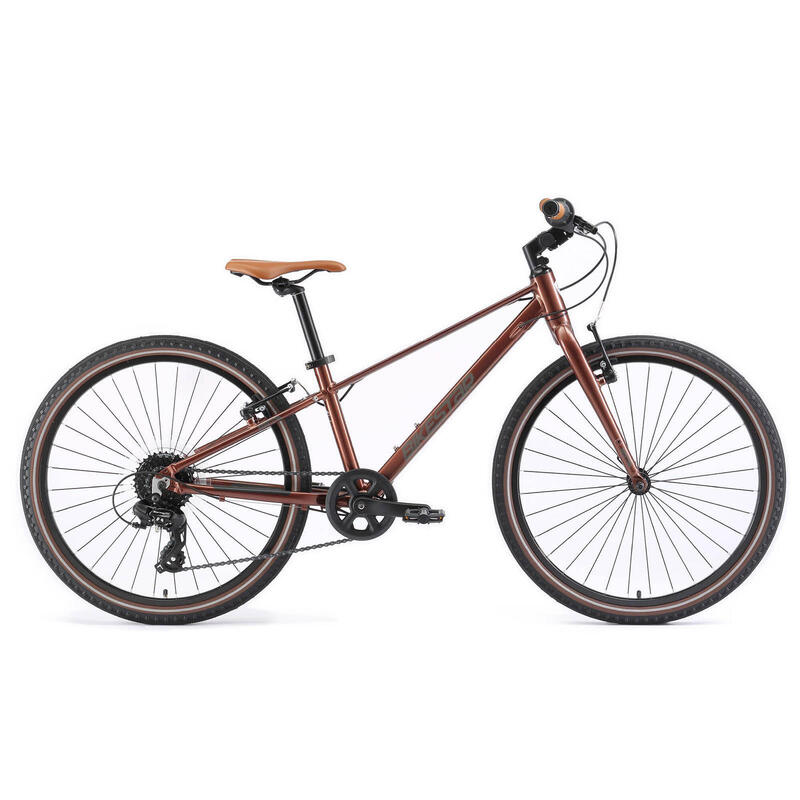 Vélo de ville 24" pour enfants 9 ans, VTC en aluminium léger 9 kg, 8 vitesses