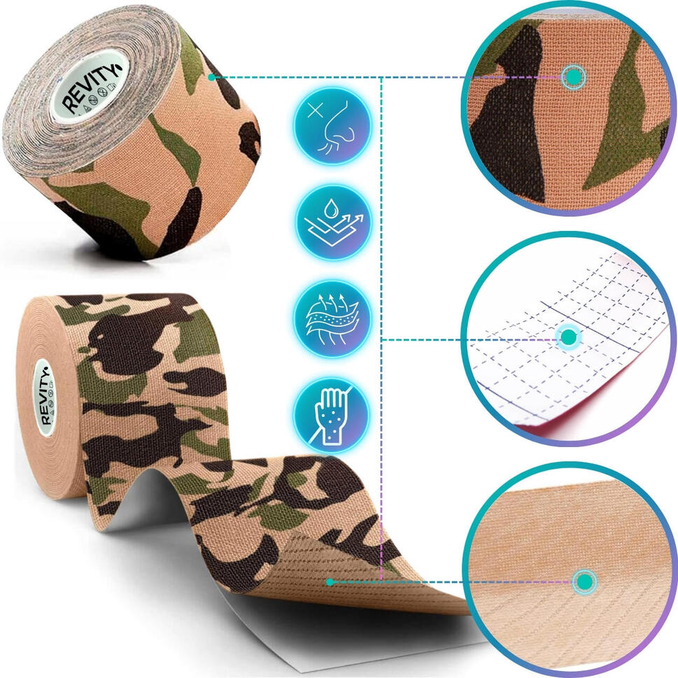 Taśma kinezjologiczna kinesiology tape 5 cm x 5 m plastry kinesio 1 szt.