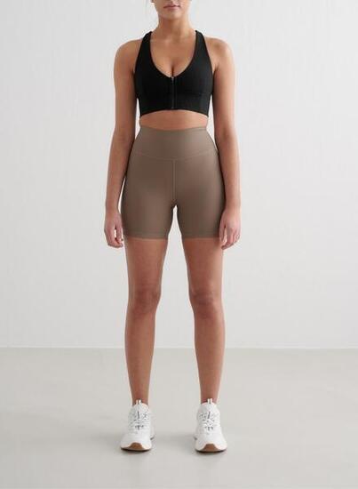 Femme Shorts Midi Côtelé Séchage Rapide Marron
