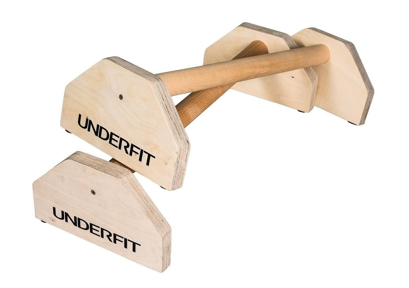 Drewniane uchwyty do pompek paraletki UNDERFIT 50 cm 2/6