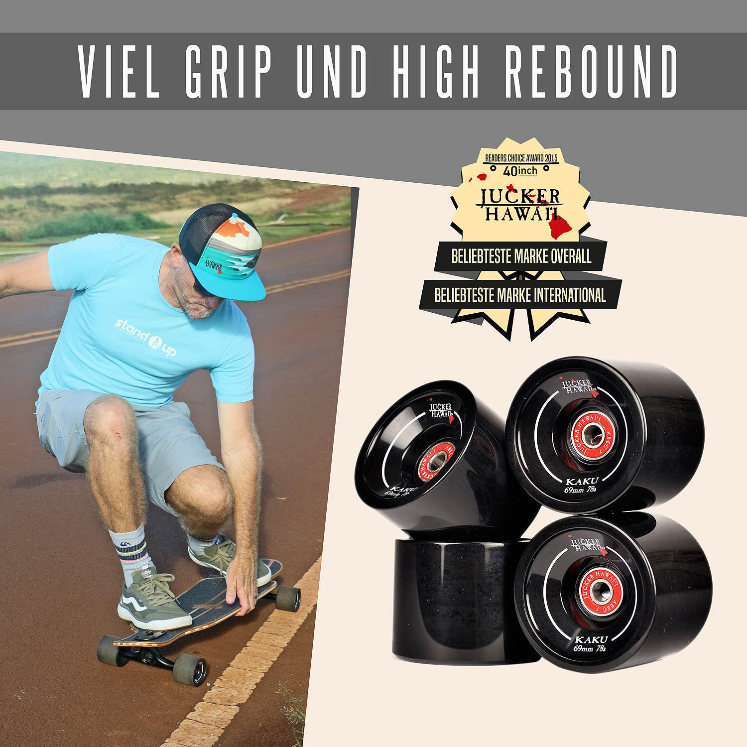 Roues de Longboard Allround Cruiser Wheels // Avec roulements 3/7
