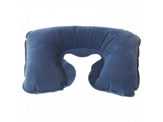 Oreiller de voyage gonflable bleu ergonomique soutien cervical léger et compact