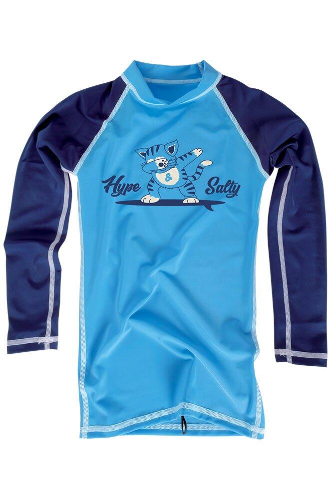 Diseño bicolor - Lycra de manga larga UPF 50 para surf infantil 1/3