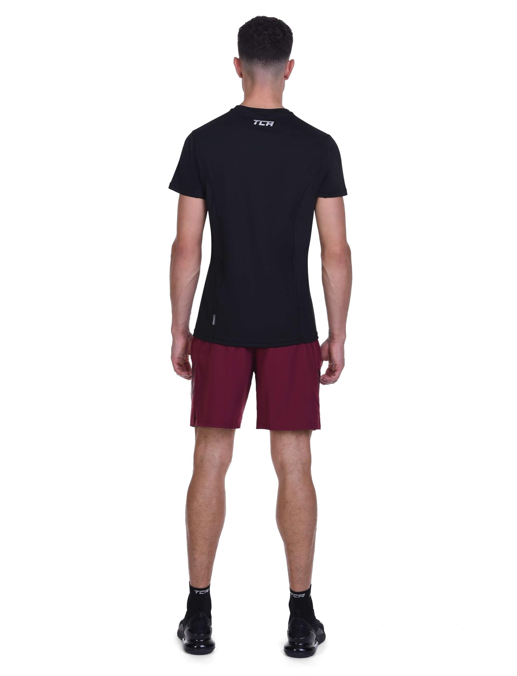 Men's Laser Light Weight Running Shorts with Pockets - Carmine Red 6/7