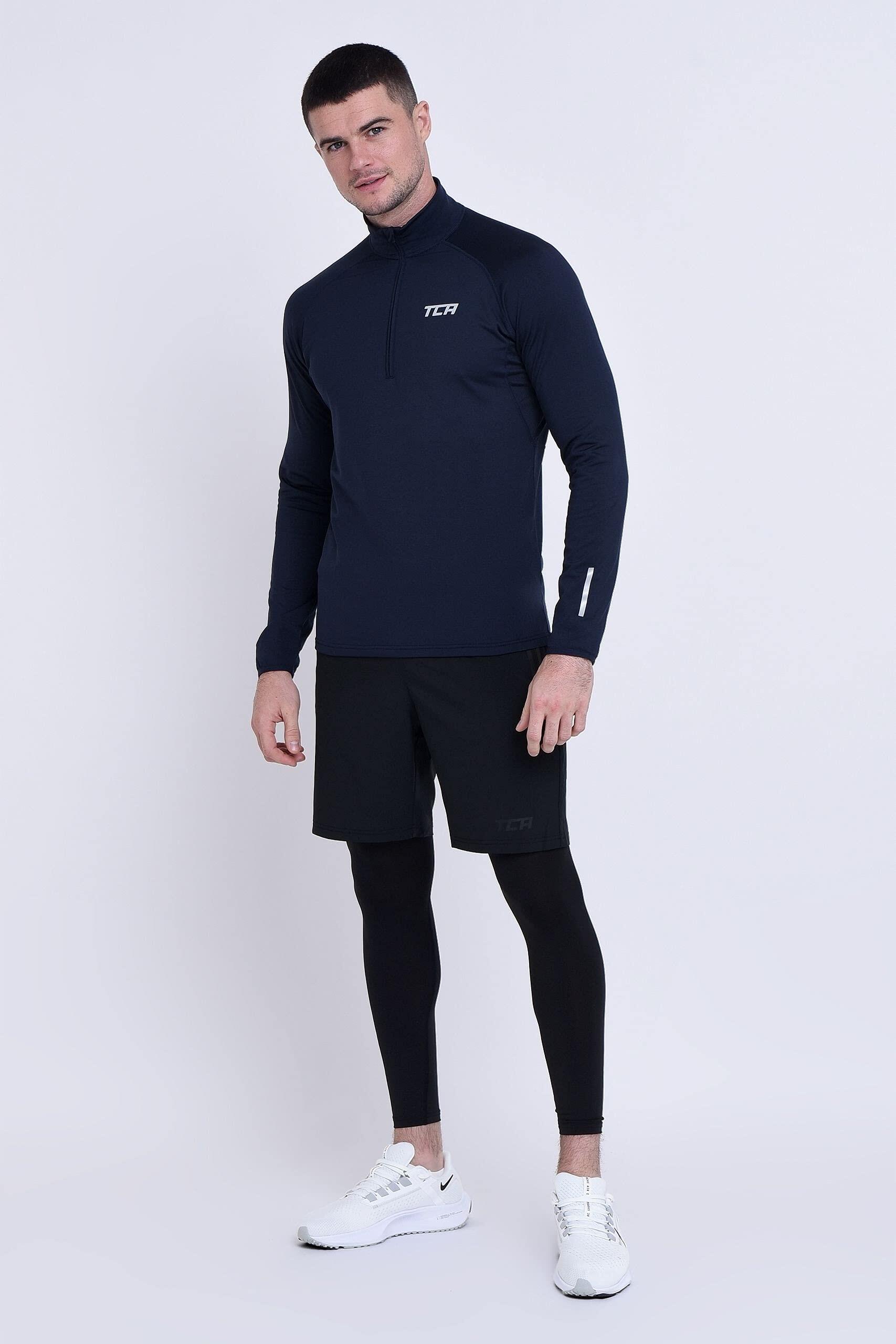 Men's Winter Run Half Zip Top - Night Sky 5/6