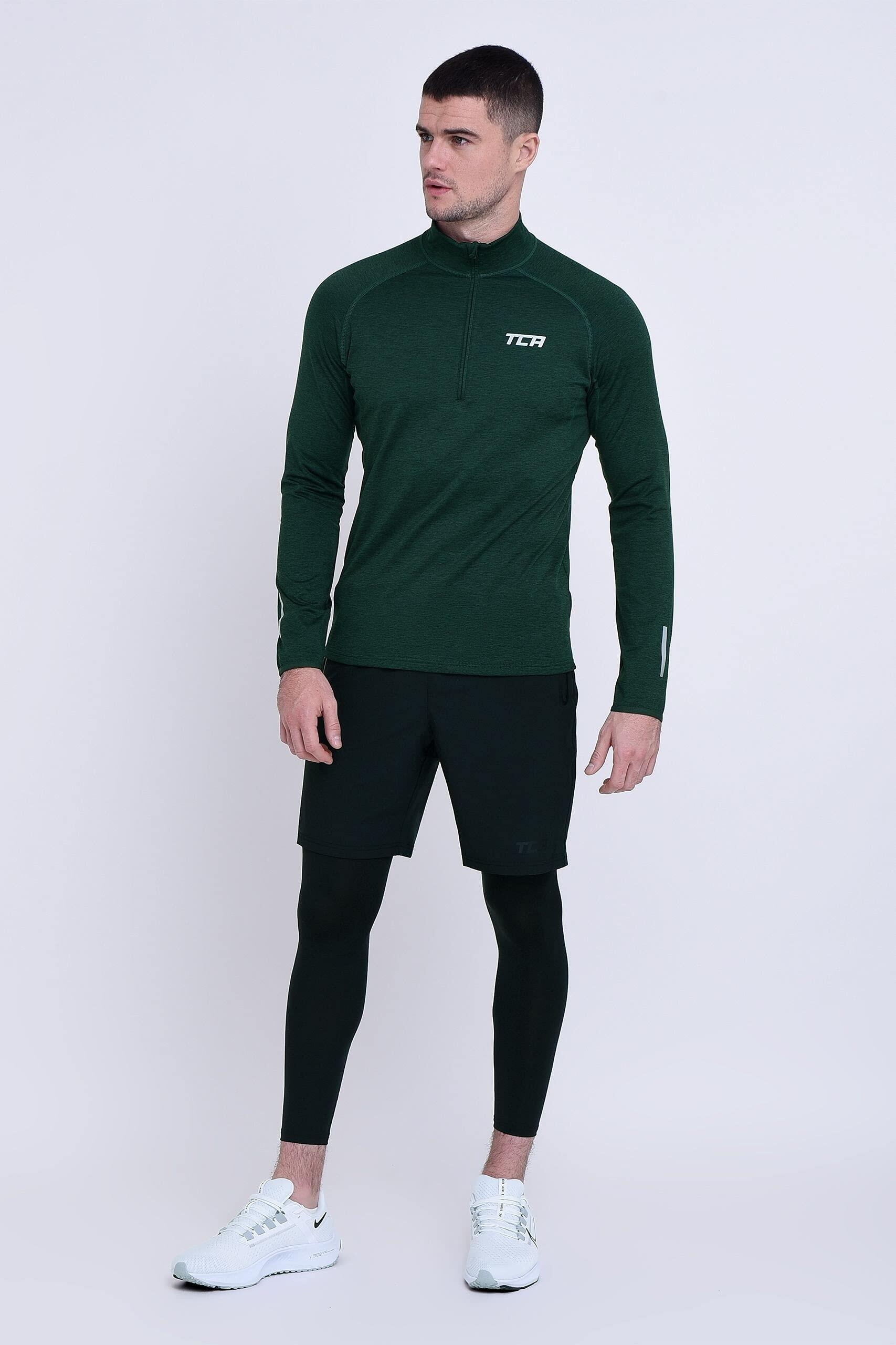 Men's Winter Run Half Zip Top - Woodland 5/6