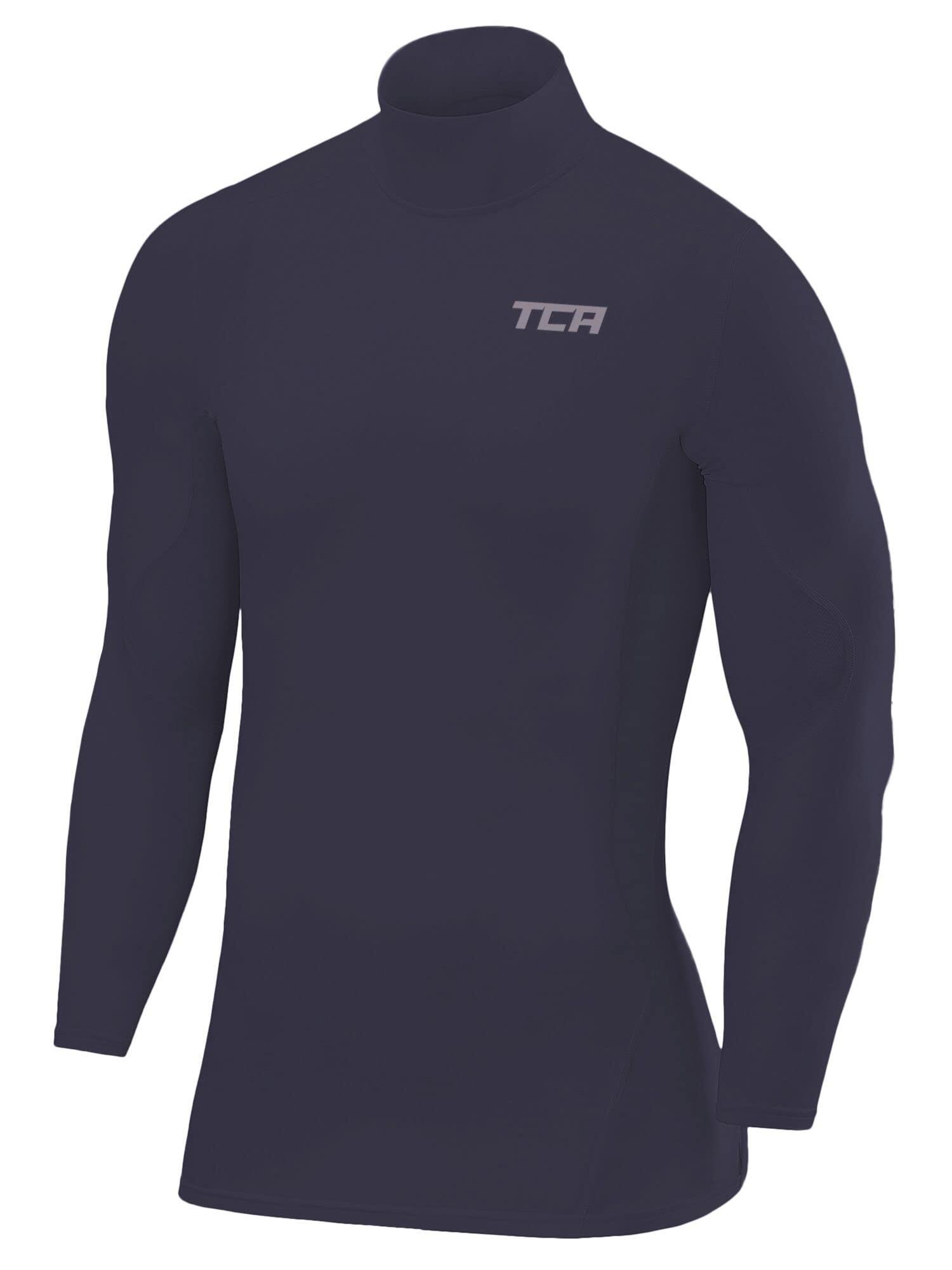 TCA Herren SuperThermal Baselayer Langarmshirt, Kompressionshirt mit Stehkragen