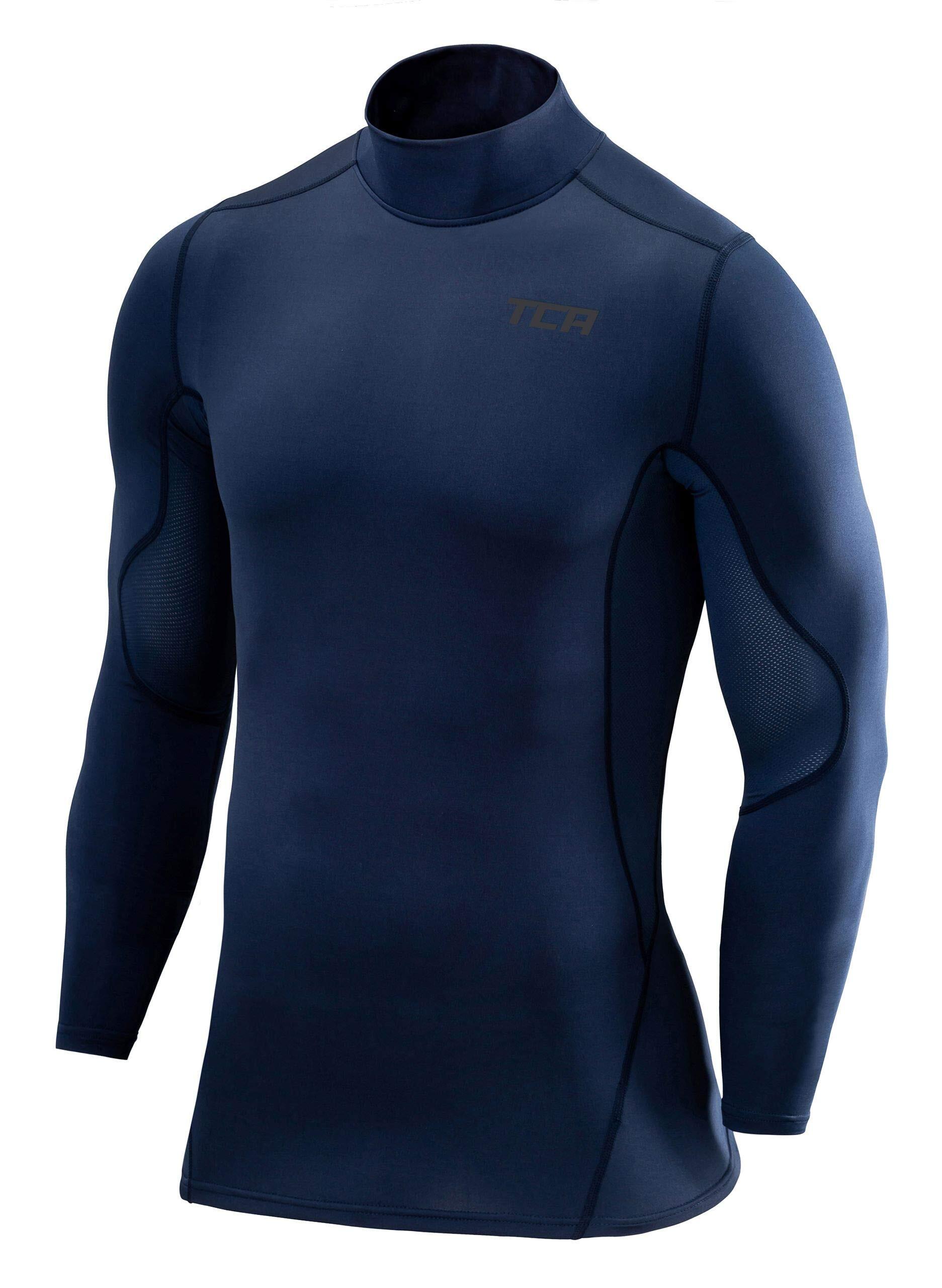 TCA Herren SuperThermal Baselayer Langarmshirt, Kompressionshirt mit Stehkragen