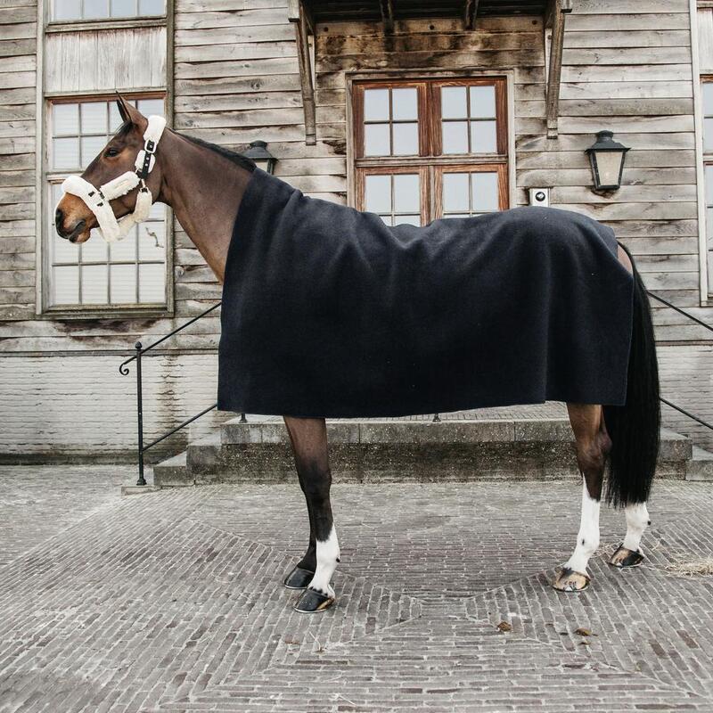 Kentucky Heavy Fleece Paardendeken Square Zwart -