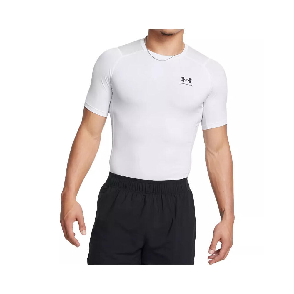 T-shirt de compression à manche courte Under Armour HeatGear Blanc pour homme 3/6