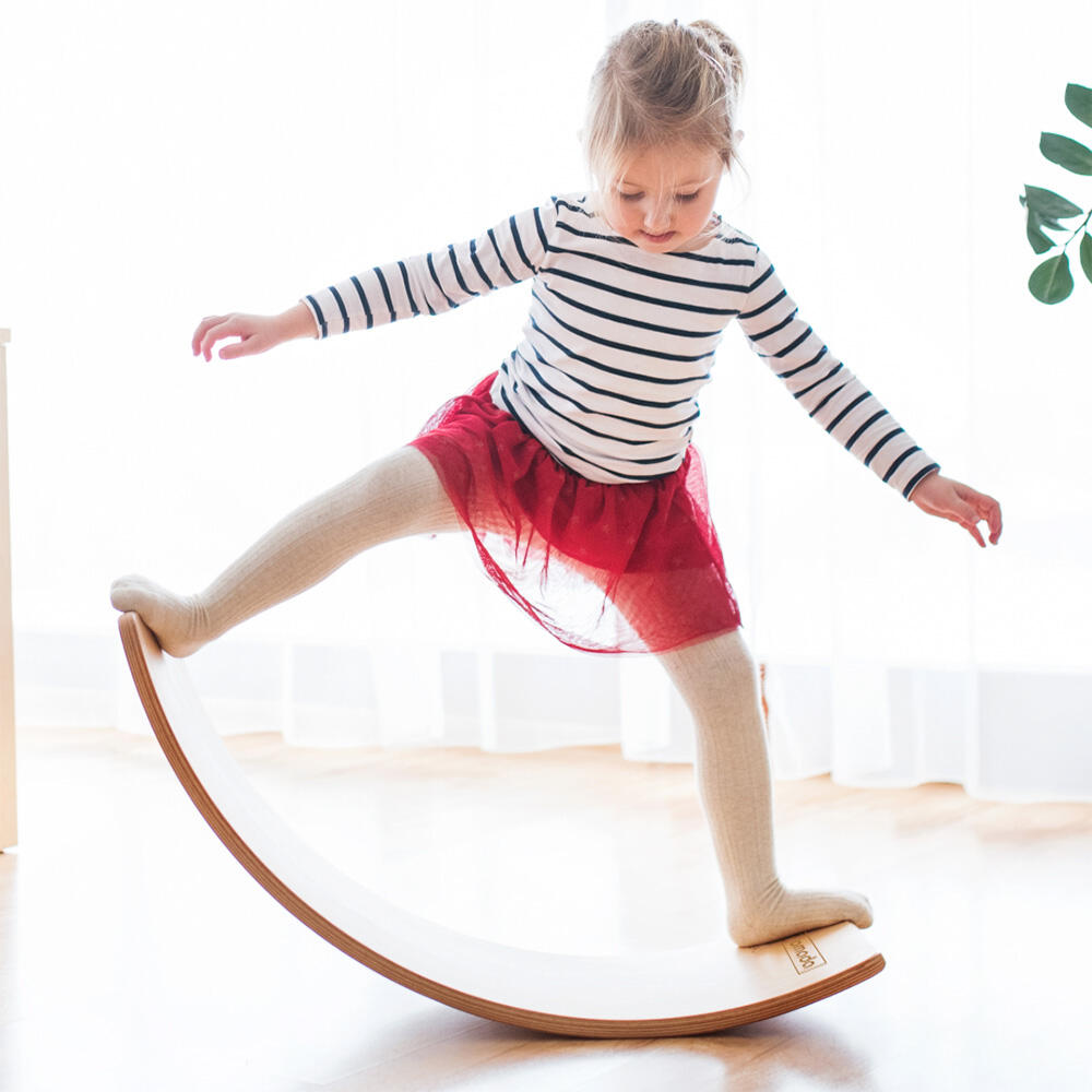 WOODENFUN Tabla de equilibrio de madera para niños, fieltro WOODENFUN Tabla de equilibrio de madera para niños, fieltro