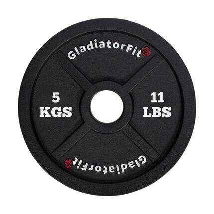 Schwarze olympische Scheibe aus Gusseisen Ø 51mm GladiatorFit