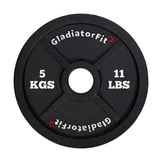 Schwarze olympische Scheibe aus Gusseisen Ø 51mm GladiatorFit