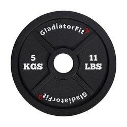 Disque olympique noir en fonte Ø 51mm GladiatorFit