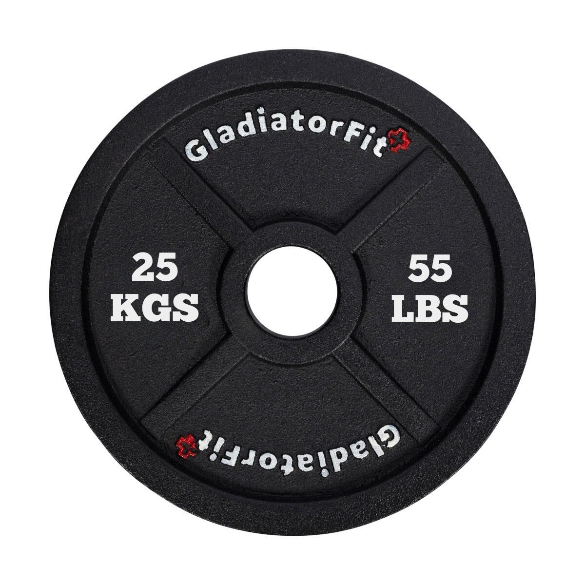 Disco olímpico em ferro fundido preto ø 51mm gladiatorfit