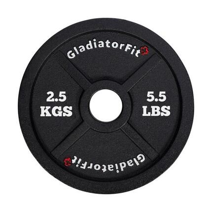 Schwarze olympische Scheibe aus Gusseisen Ø 51mm GladiatorFit