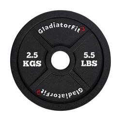 Disque olympique noir en fonte Ø 51mm GladiatorFit