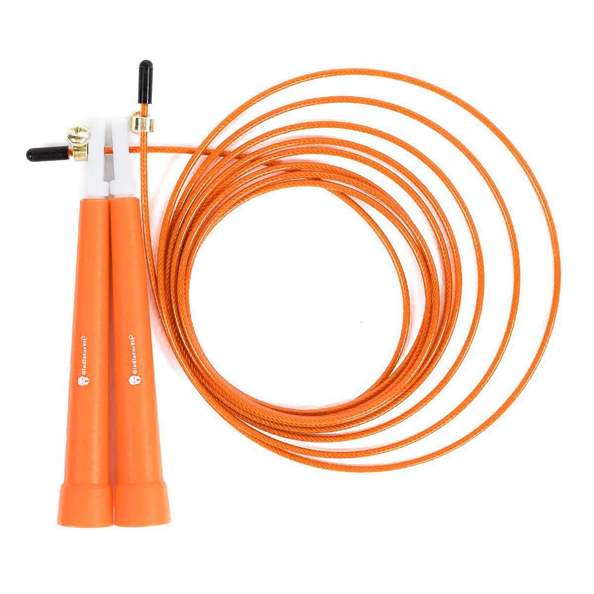 Gladiatorfit - Corde À Sauter En Plastique 180cm Ajustable + Sac "speed Rope" - Corde À Sauter - Orange - Taille Unique - Decathlon