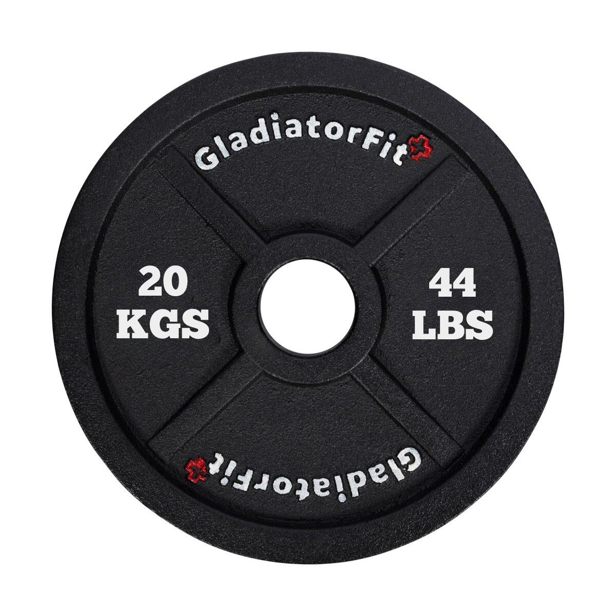 GLADIATORFIT Disco olimpico in ghisa nera Ø 51 mm GladiatorFit