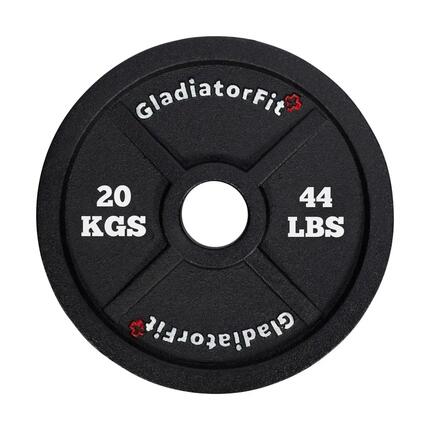 Zwarte gietijzeren olympische schijf Ø 51mm GladiatorFit