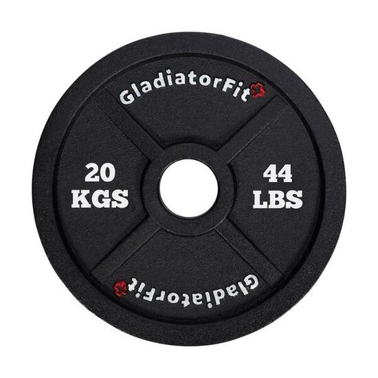 Zwarte gietijzeren olympische schijf Ø 51mm GladiatorFit