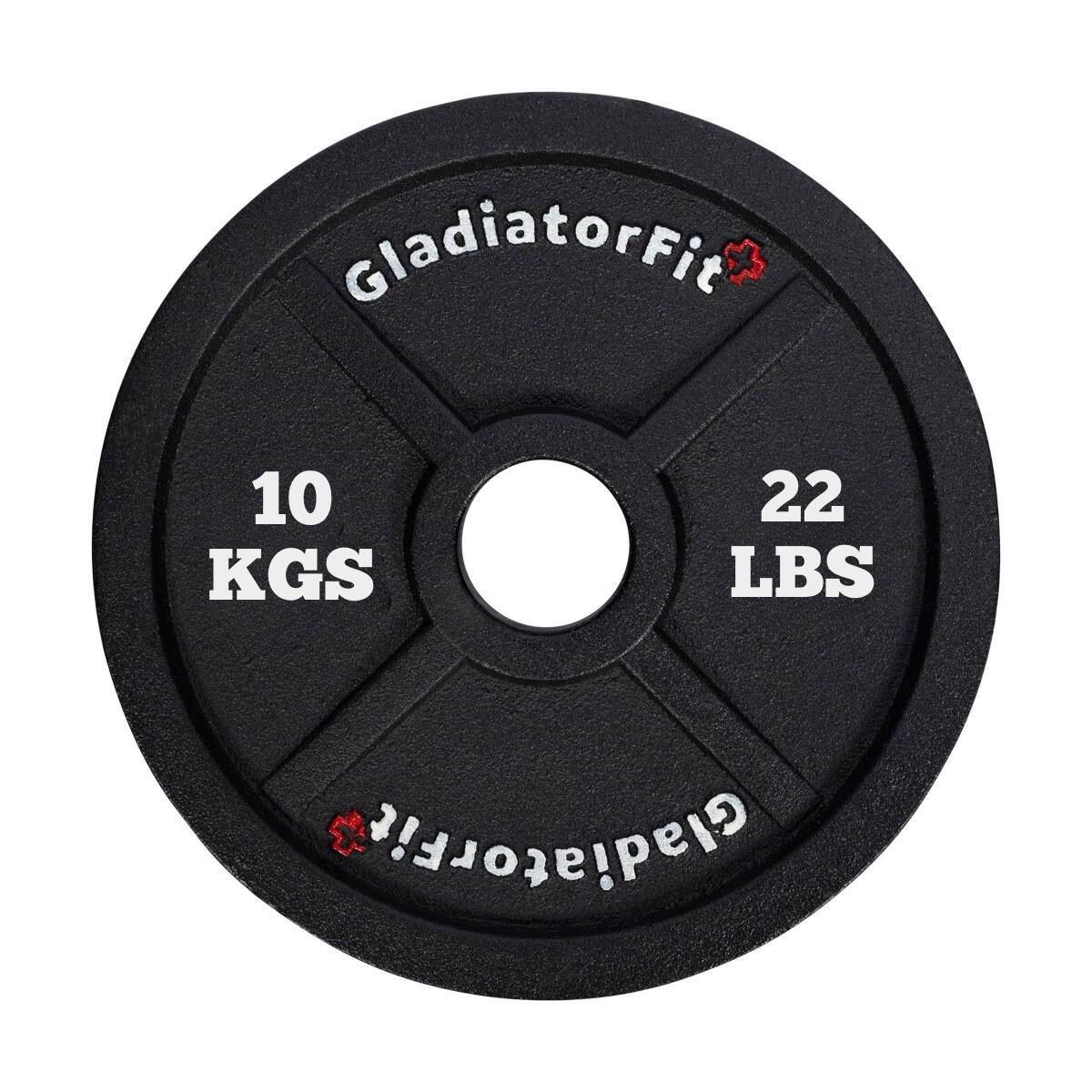 GLADIATORFIT Disco olimpico in ghisa nera Ø 51 mm GladiatorFit