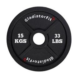 Disque olympique noir en fonte Ø 51mm GladiatorFit