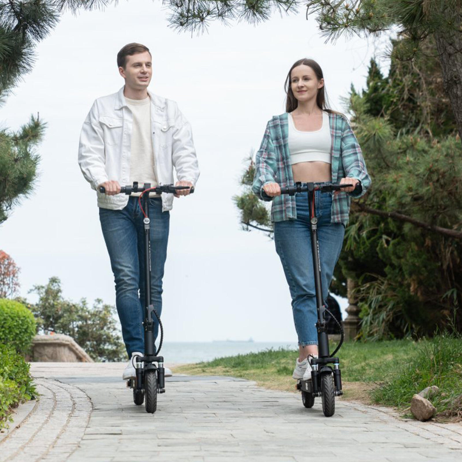 E-Scooter faltbarer mit Straßenzulassung (ABE)– EVERCROSS EV85F – Schwarz Rot 5/7
