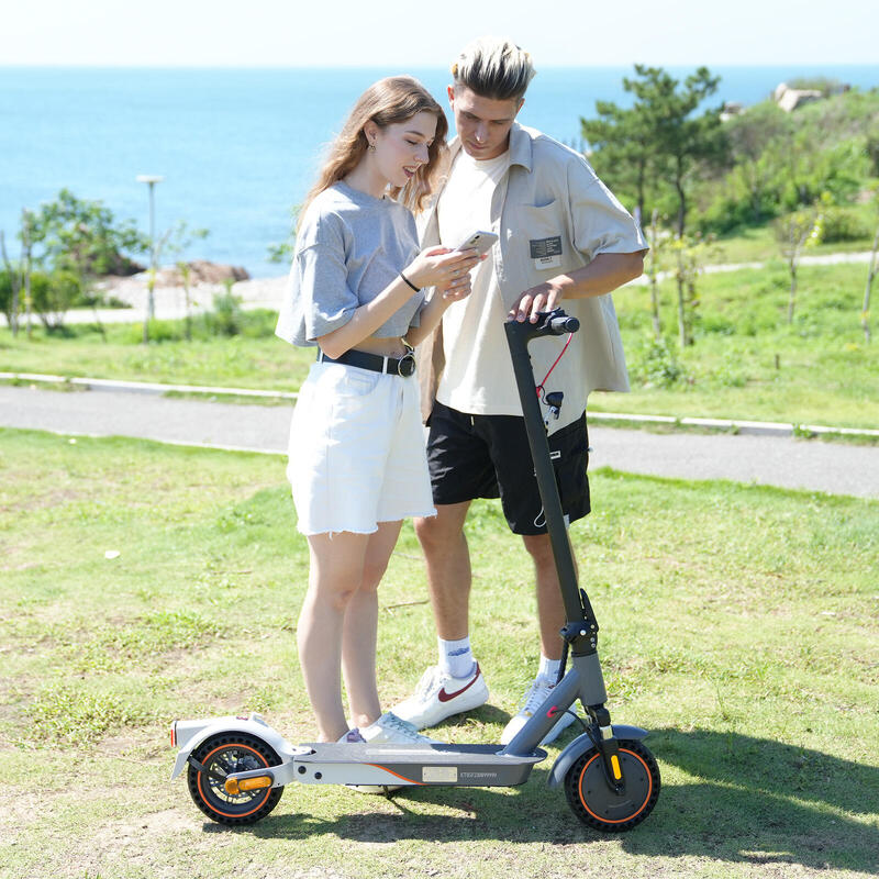 Trottinette Électrique Pliable Adulte-EVERCROSS EV85F(ABE)-Gris Orange