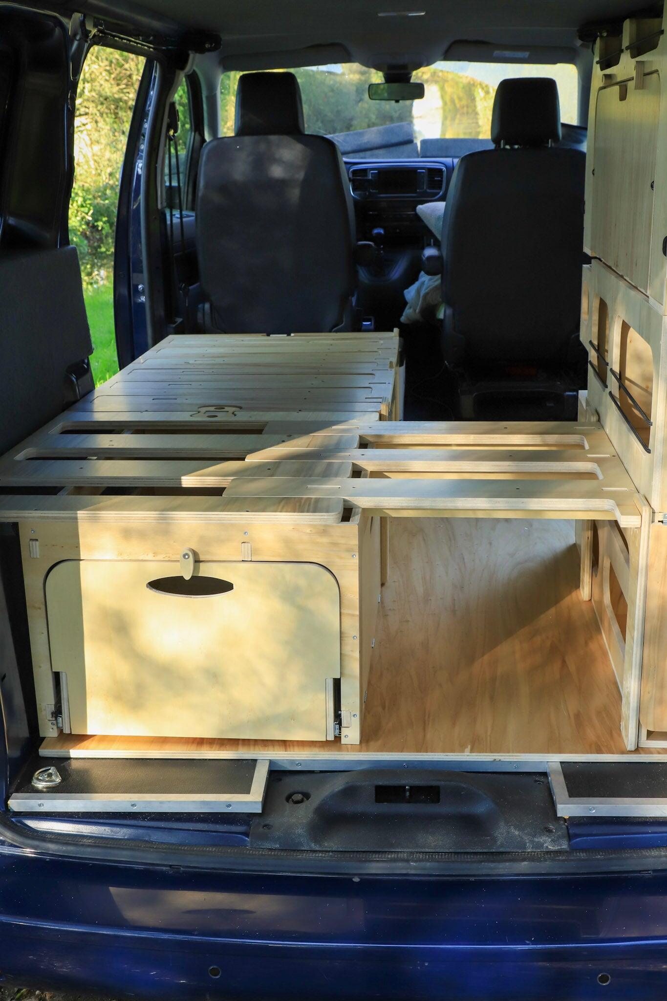 Camper Ausziehbett selber bauen (Ohne Matratze und Schubladen) 5/7