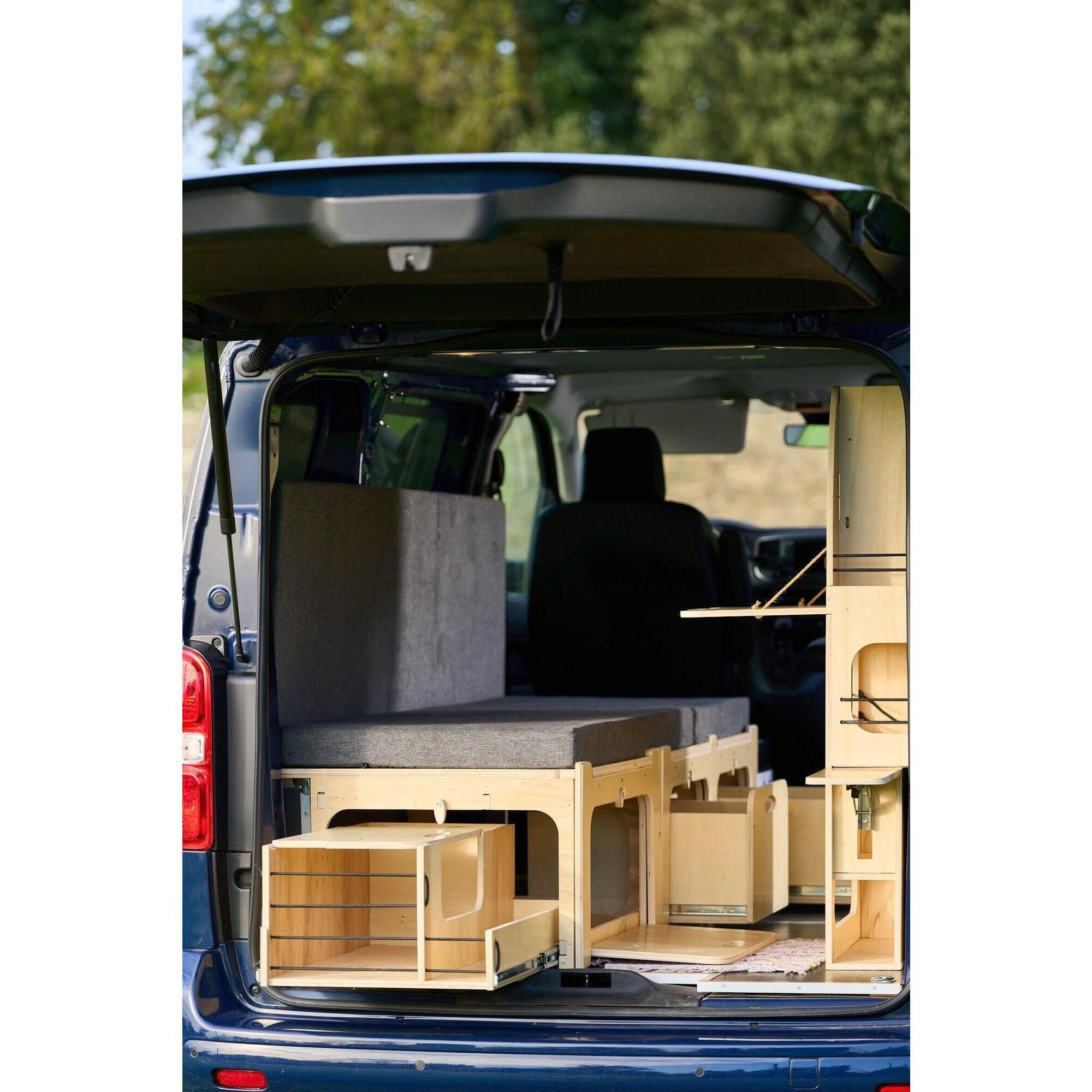 Tchao Tchao - Lit Peigne Van (sans Matelas/ Sans Tiroirs) - Kit Aménagement Véhicule - Beige - Taille Unique - Decathlon