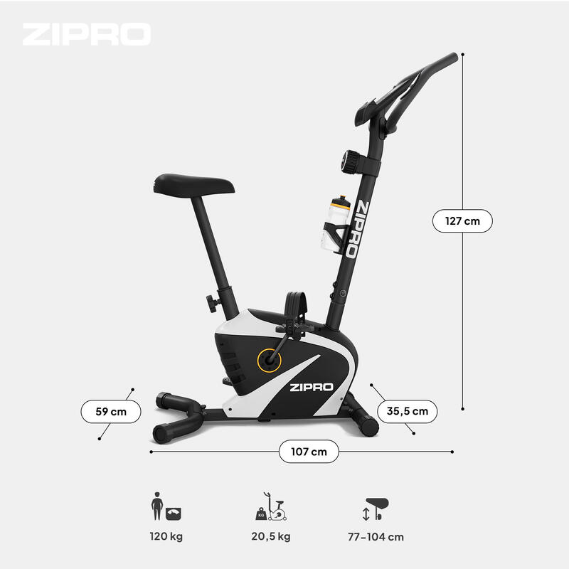Bicicleta Estática magnética Zipro Beat volante de 6 kg para fitness