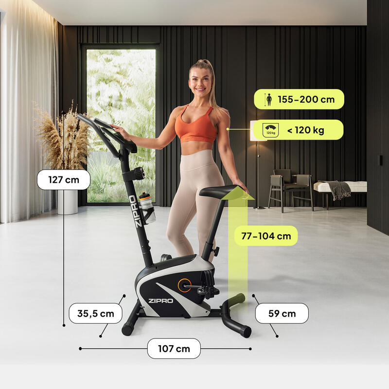 Bicicleta Estática magnética Zipro Beat volante de 6 kg para fitness