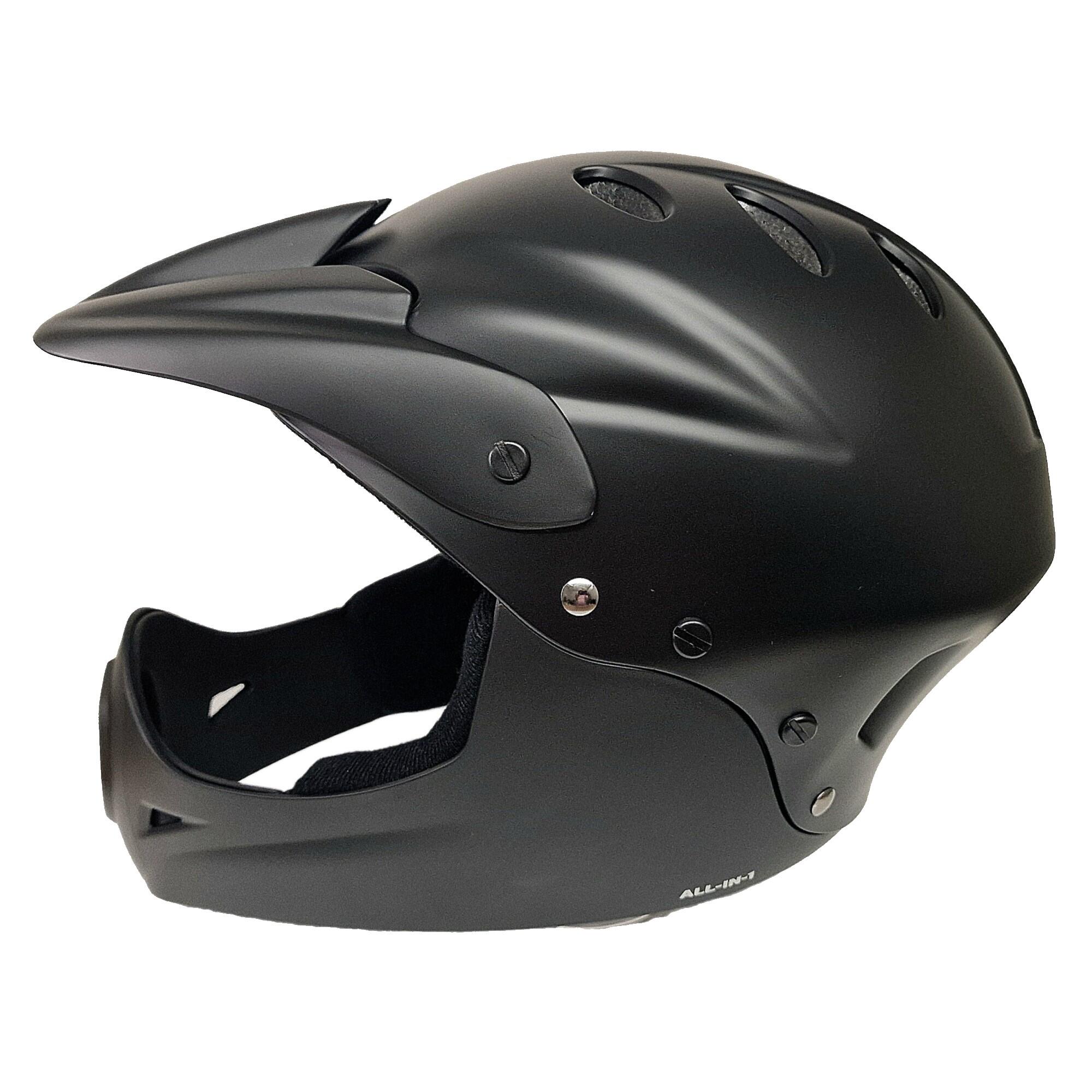 All-In-1 Fullface/Downhill BMX Bike/Bicycle Helmet M 54-58cm - Matte Black 5/7