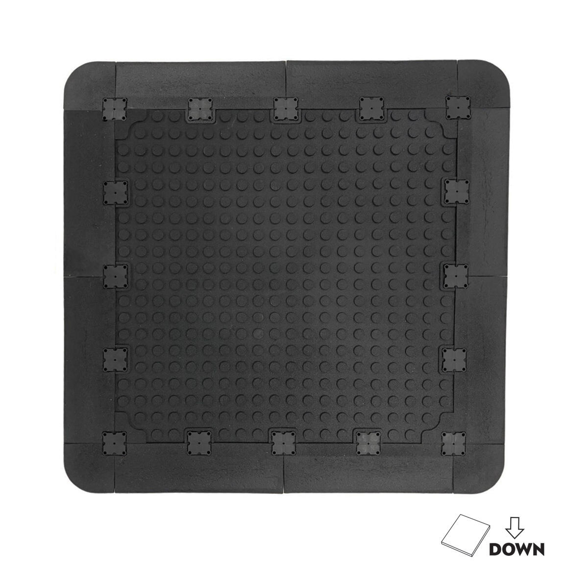 Ecke Eckbordüre für Gummiboden 100x100x2cm GladiatorFit 3/3