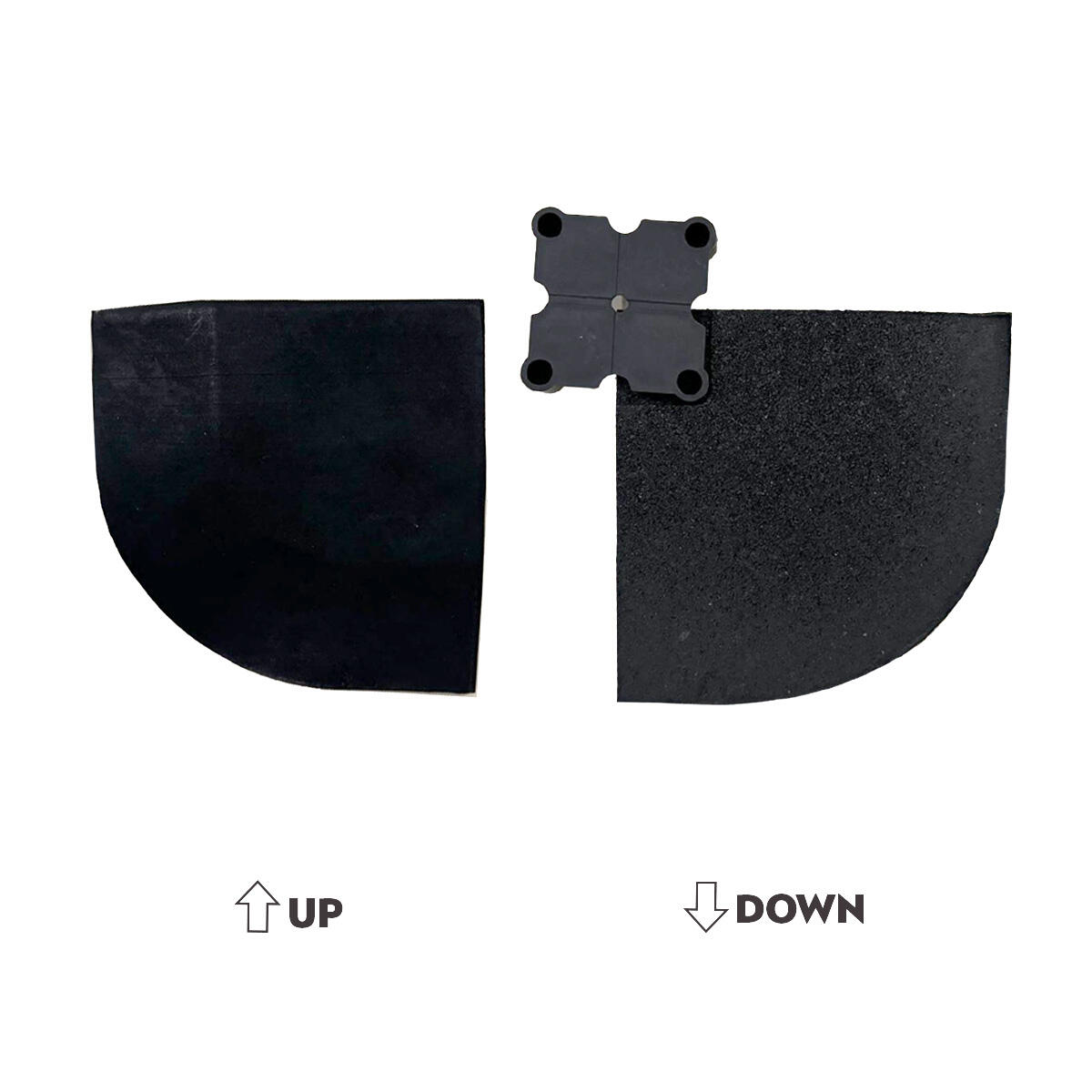 GLADIATORFIT Angolo bordo GladiatorFit 100x100x2cm gomma nera