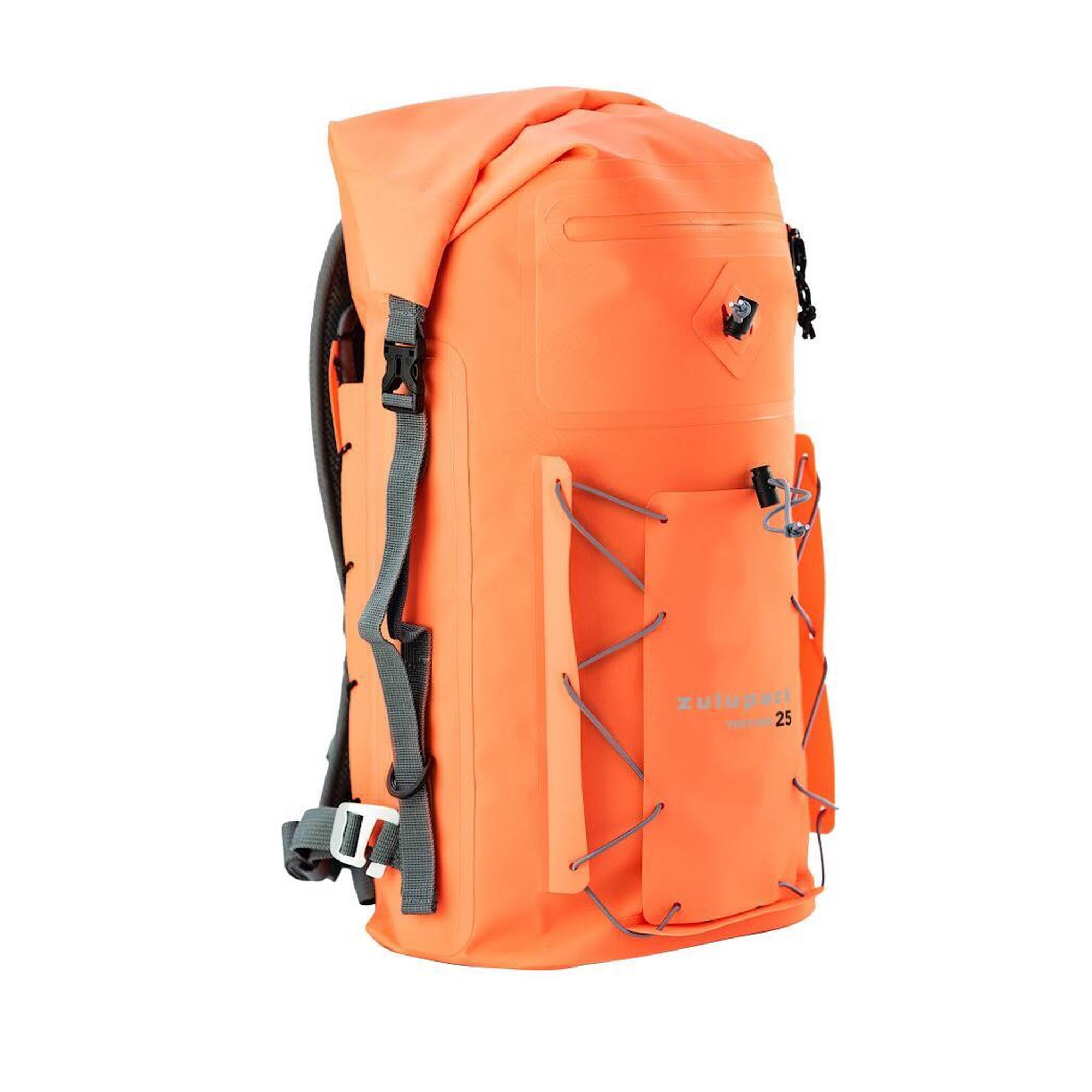 Zulupack - Sac À Dos Étanche Poche À Eau 25l - Triton - Sac À Dos - Orange - 25 L - Decathlon