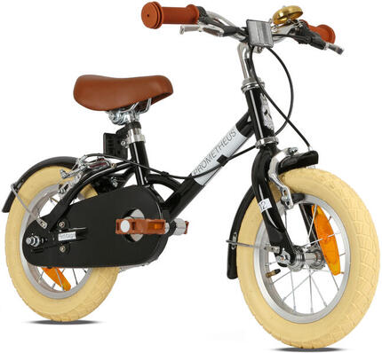 Kinderfahrrad 12 Zoll ab 3 Jahre – Retro/Vintage Look - Felgenbremse & Ständer