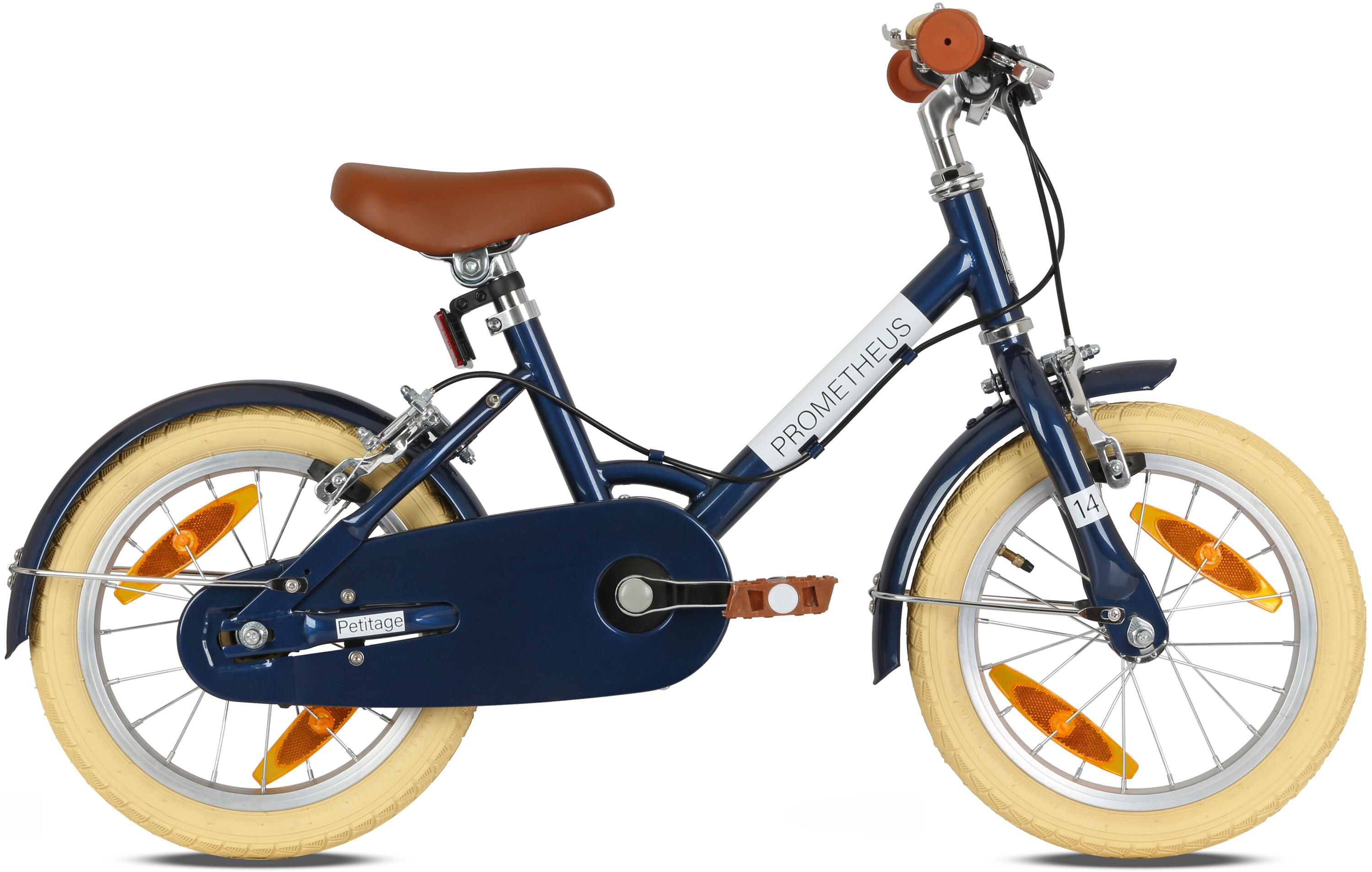 Kinderfahrrad 14 Zoll ab 4 Jahre – Retro/Vintage Look - Felgenbremse & Ständer 2/8