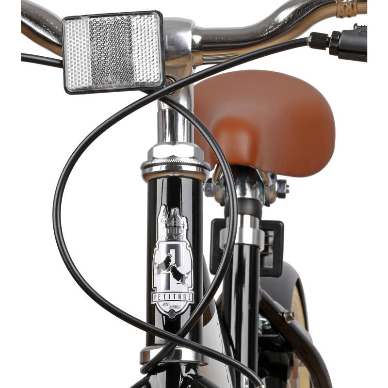 Vélo enfant 18 pouces dès 6 ans – Rétro/Vintage, frein V-Brake & béquille