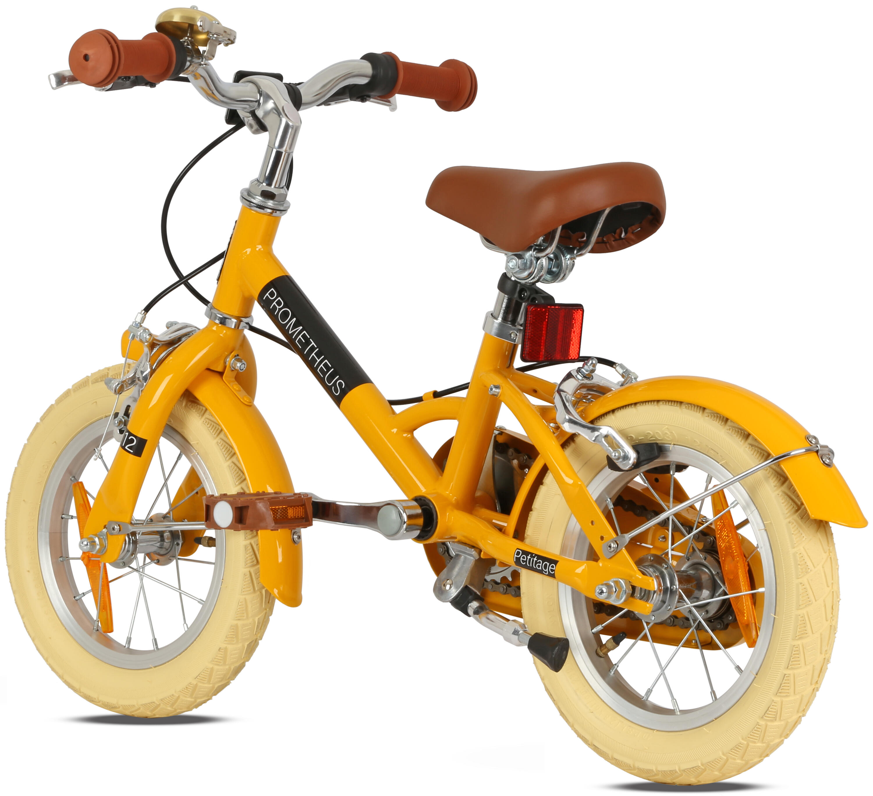 Kinderfahrrad 14 Zoll ab 4 Jahre – Retro/Vintage Look - Felgenbremse & Ständer 4/8