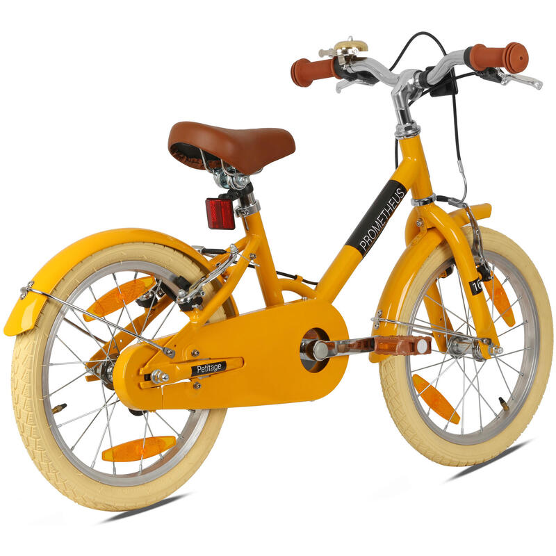 Vélo enfant 18 pouces dès 6 ans – Rétro/Vintage, frein V-Brake & béquille