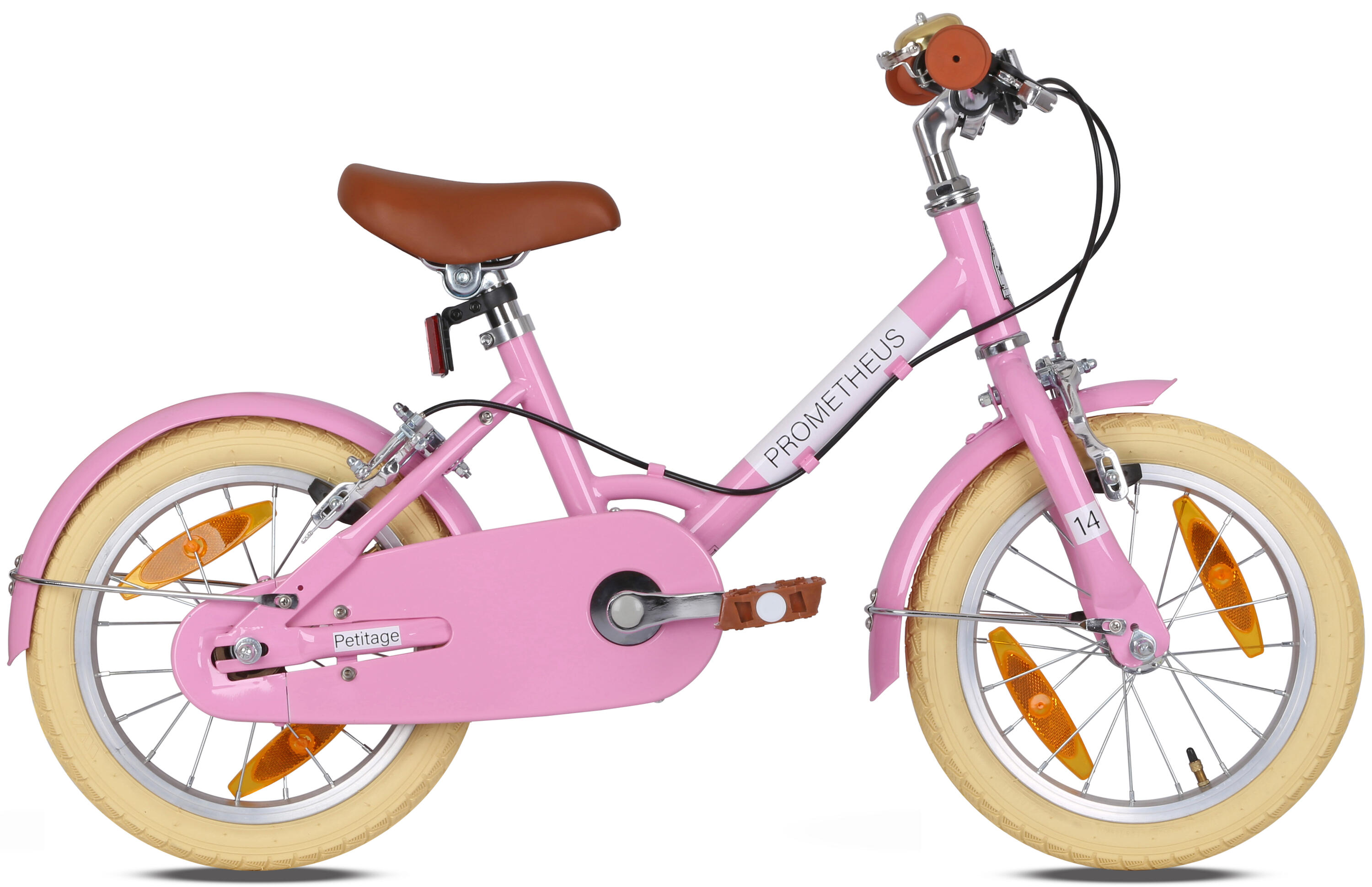 Kinderfahrrad 14 Zoll ab 4 Jahre – Retro/Vintage Look - Felgenbremse & Ständer 2/8